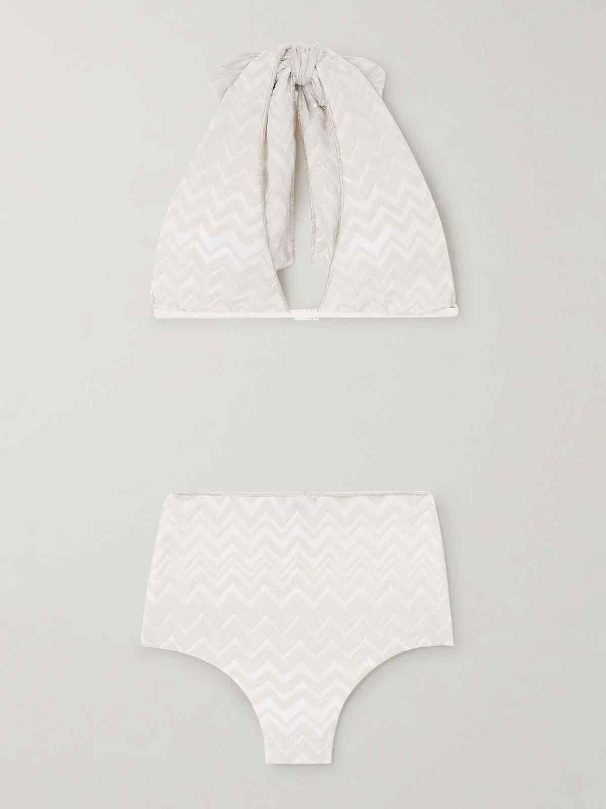 Mare metallic crochet-knit halterneck bikini MISSONI