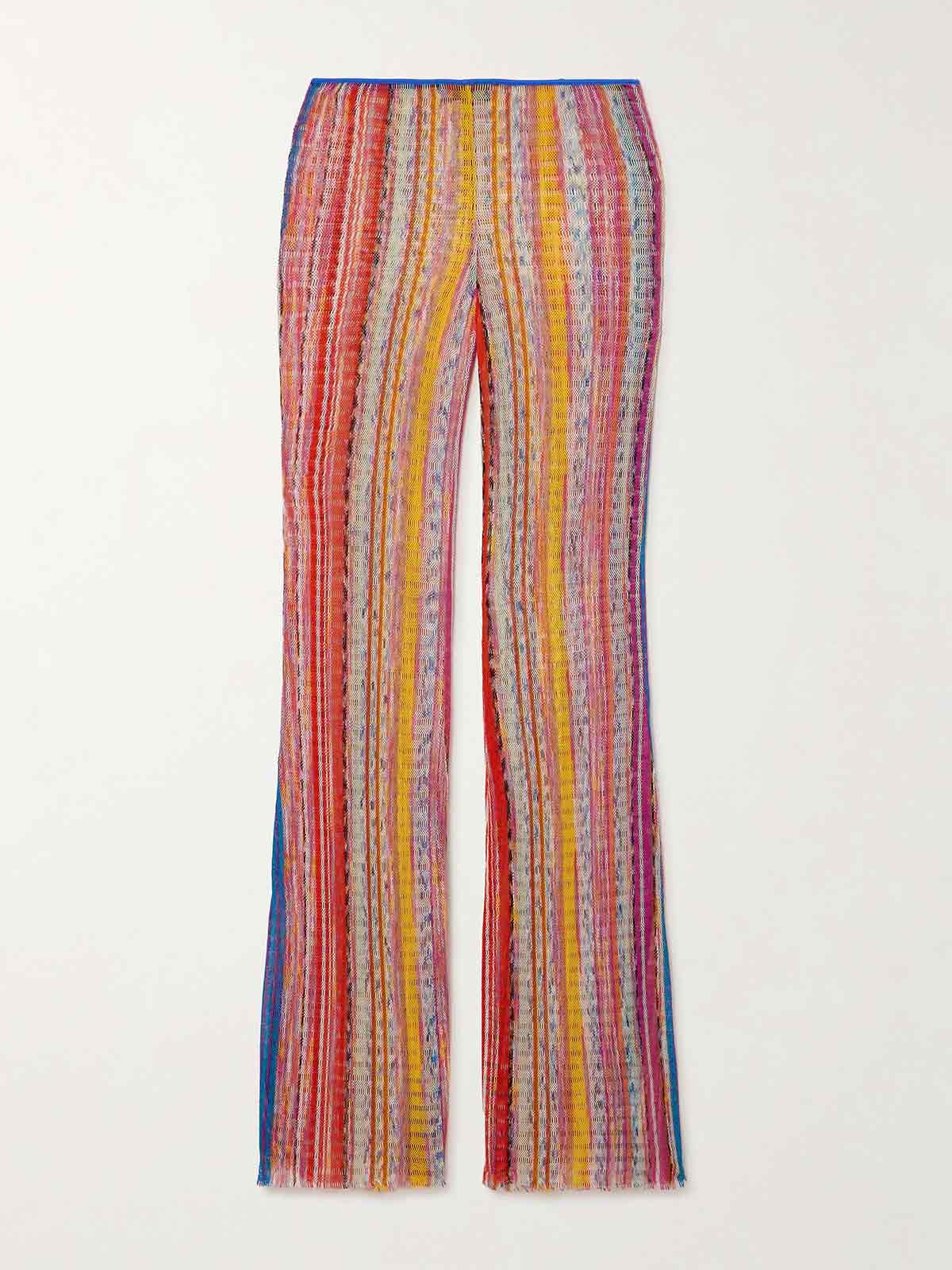 Mare striped crochet-knit flared pants MISSONI