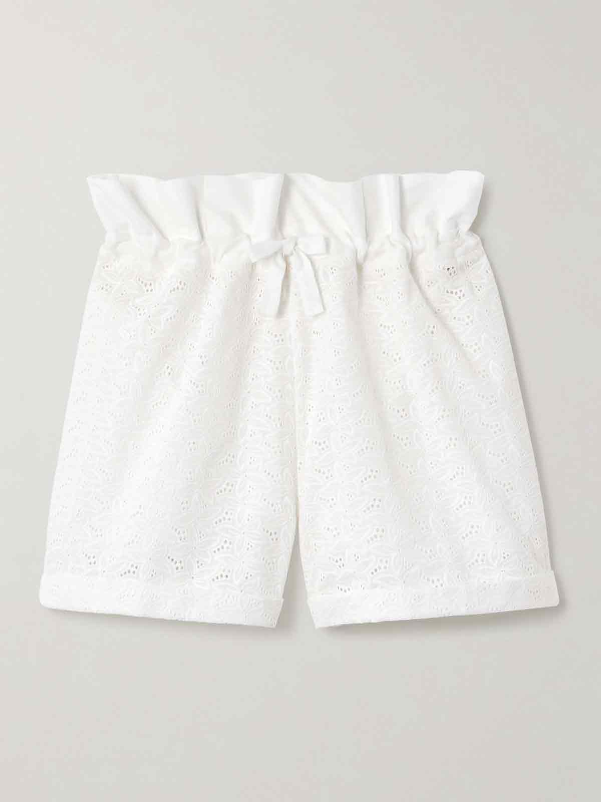 Marissa broderie anglaise cotton shorts LORETTA CAPONI