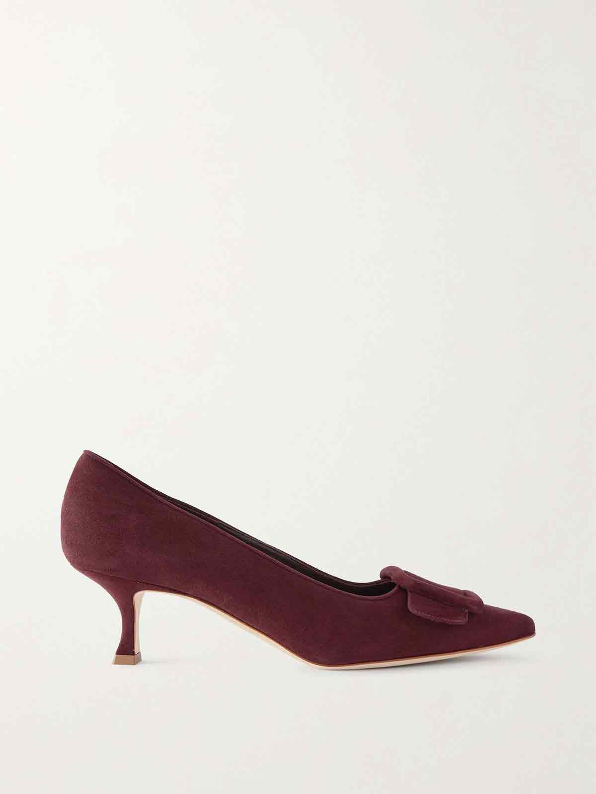 Maysale 50 buckled suede pumps MANOLO BLAHNIK