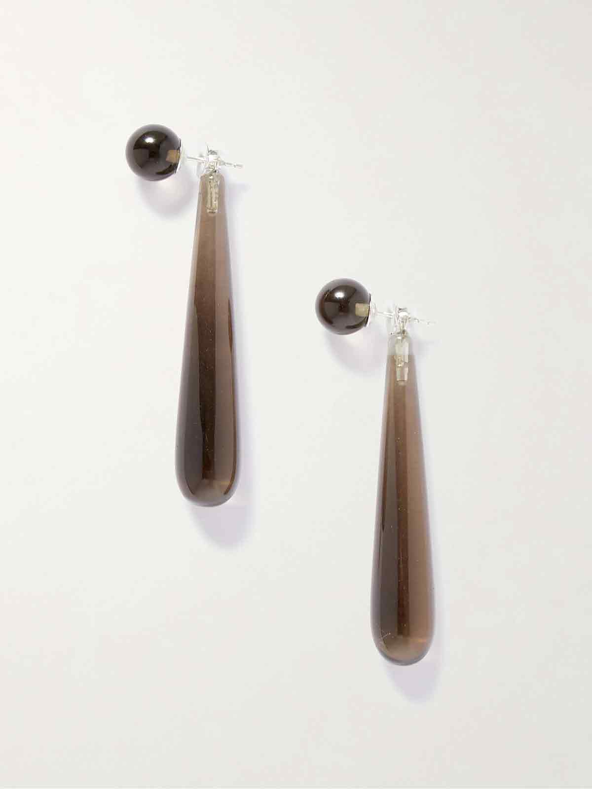 Medium Angelika smoky quartz earrings SOPHIE BUHAI