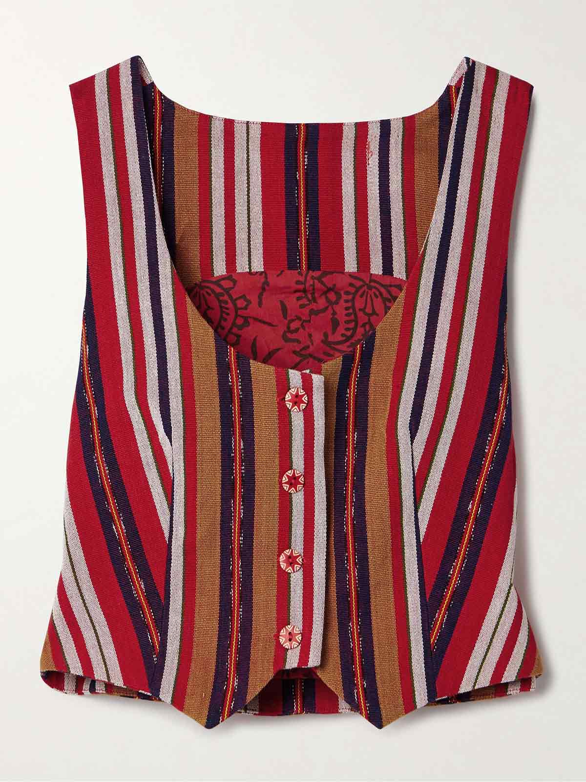 Mossie striped cotton-canvas vest ALIX OF BOHEMIA