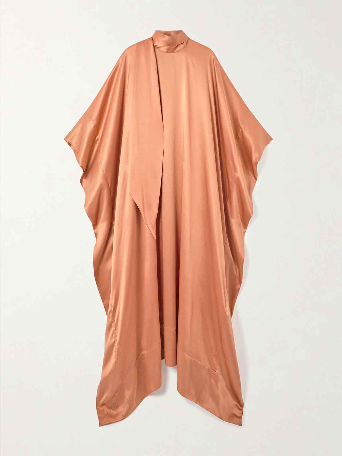 New Age pussy-bow silk-satin kaftan TALLER MARMO