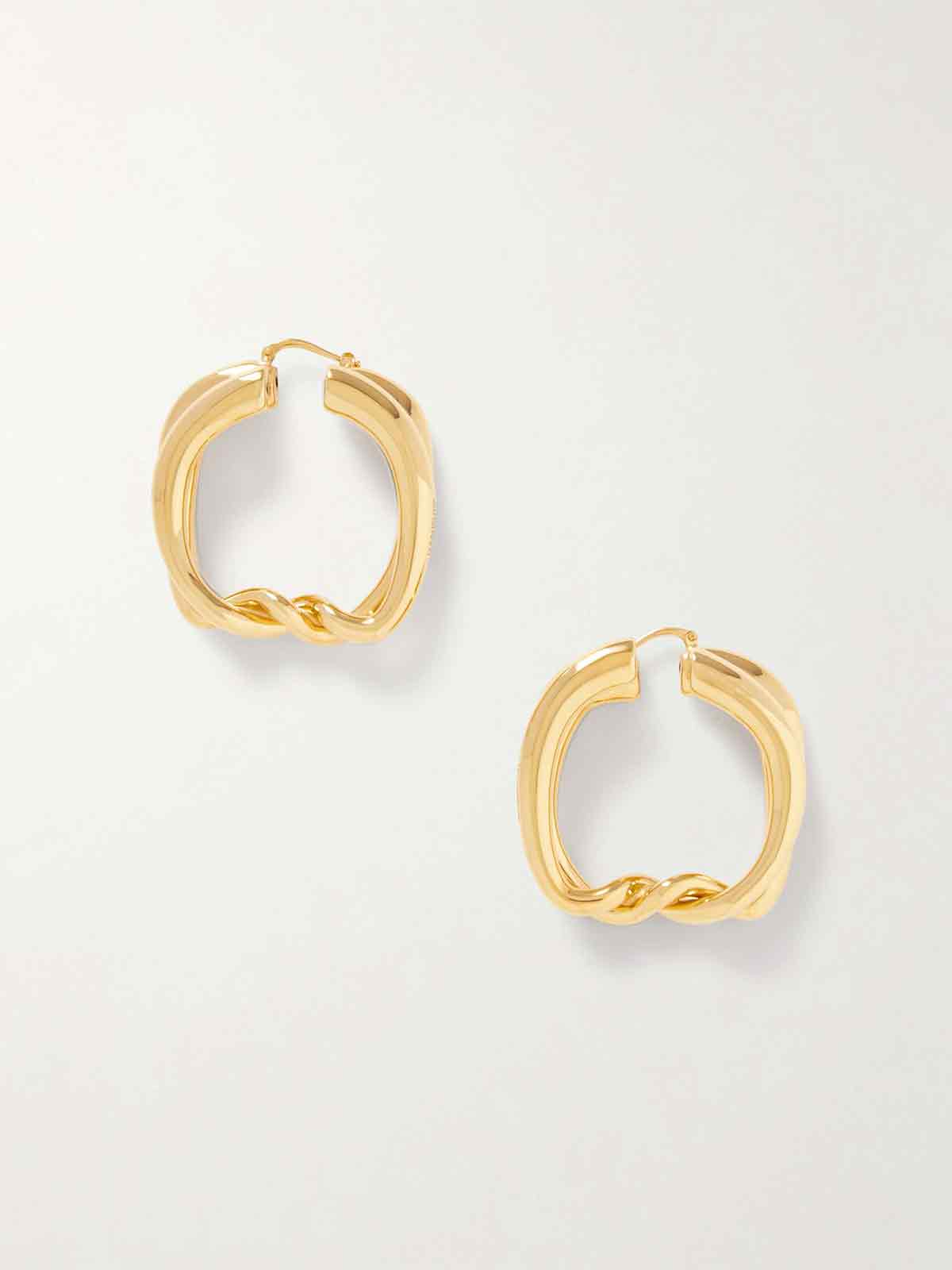 Nodi gold-tone hoop earrings JACQUEMUS