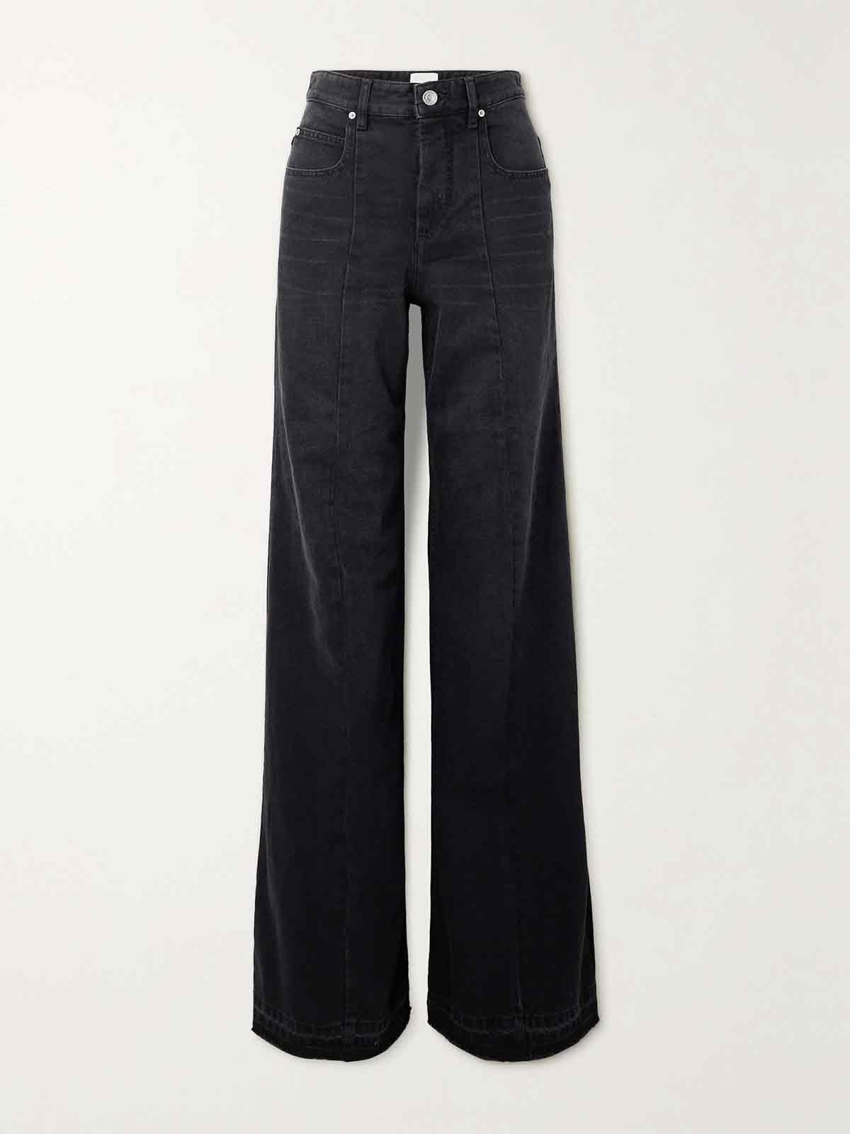 Noldy paneled high-rise wide-leg jeans ISABEL MARANT