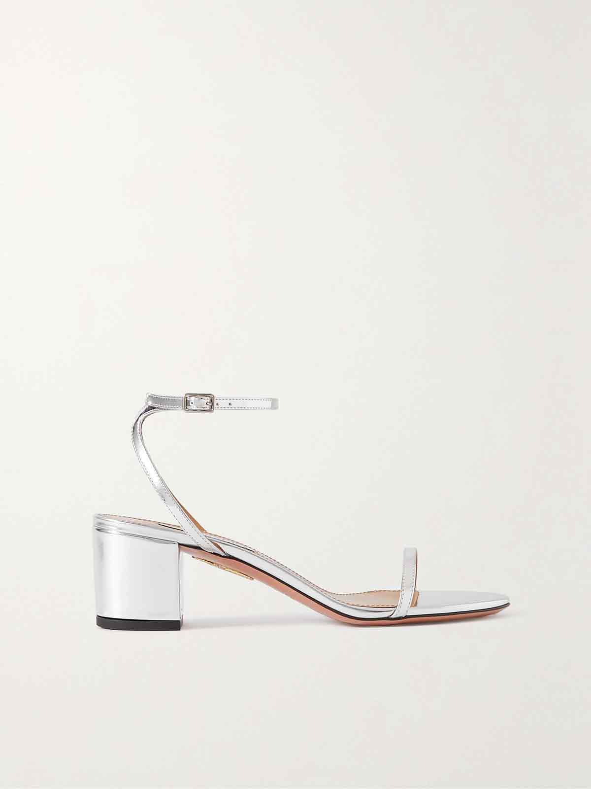 Olie 50 metallic leather sandals AQUAZZURA