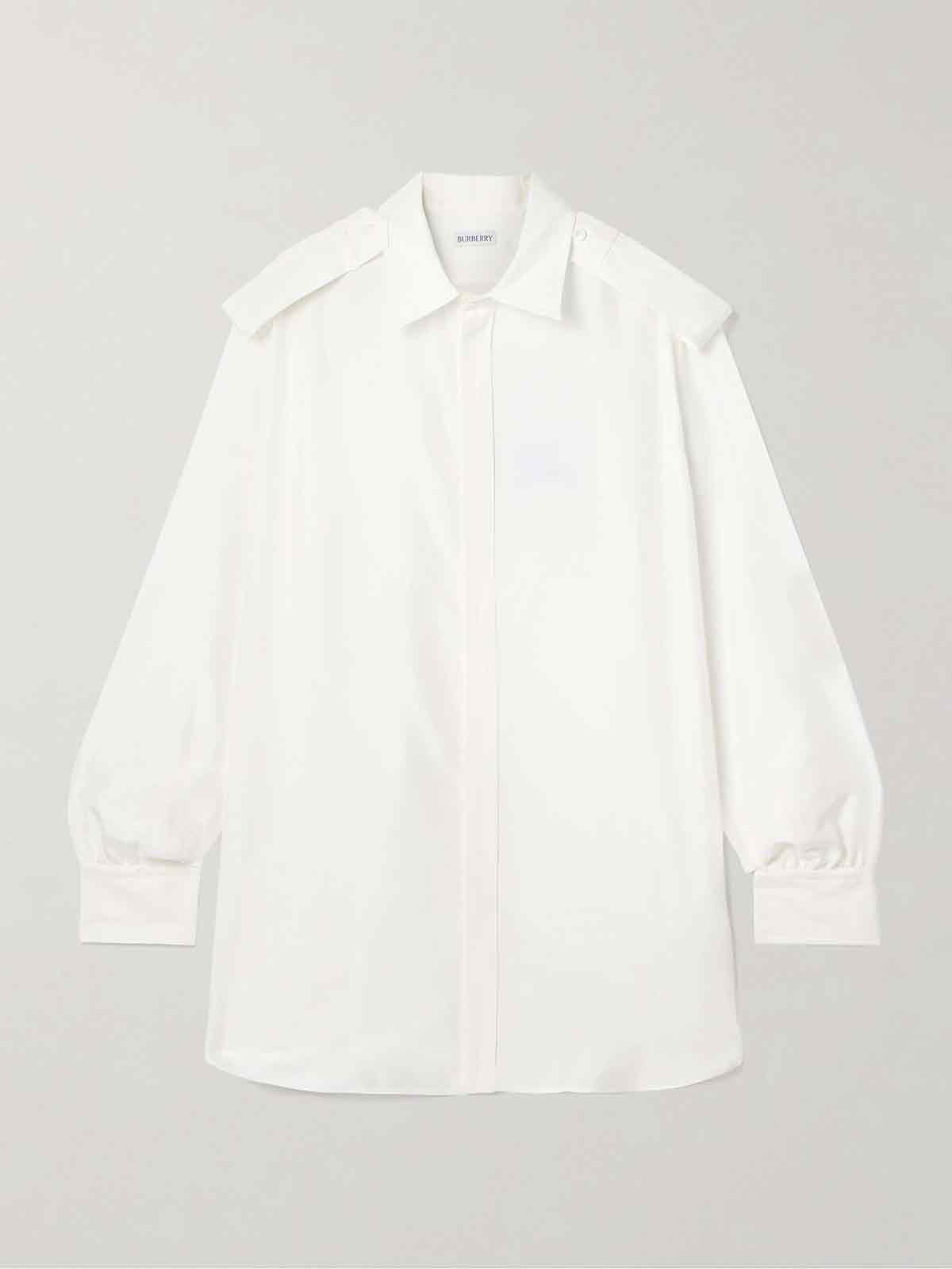 Oversized silk-habotai shirt BURBERRY