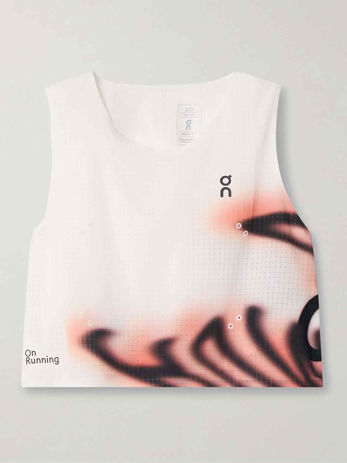 Pace printed stretch recycled-jersey tank ON