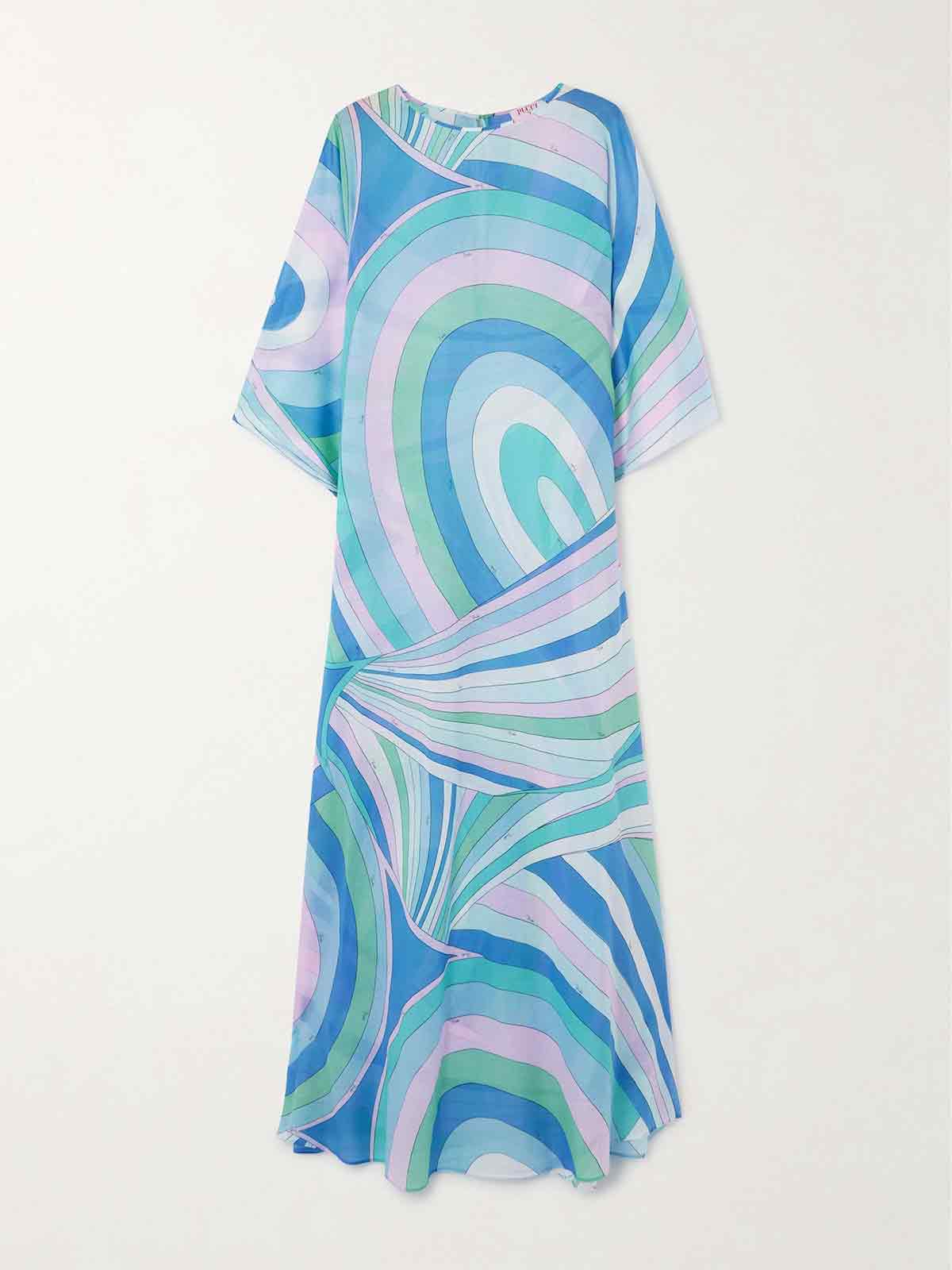 Printed cotton-muslin kaftan PUCCI