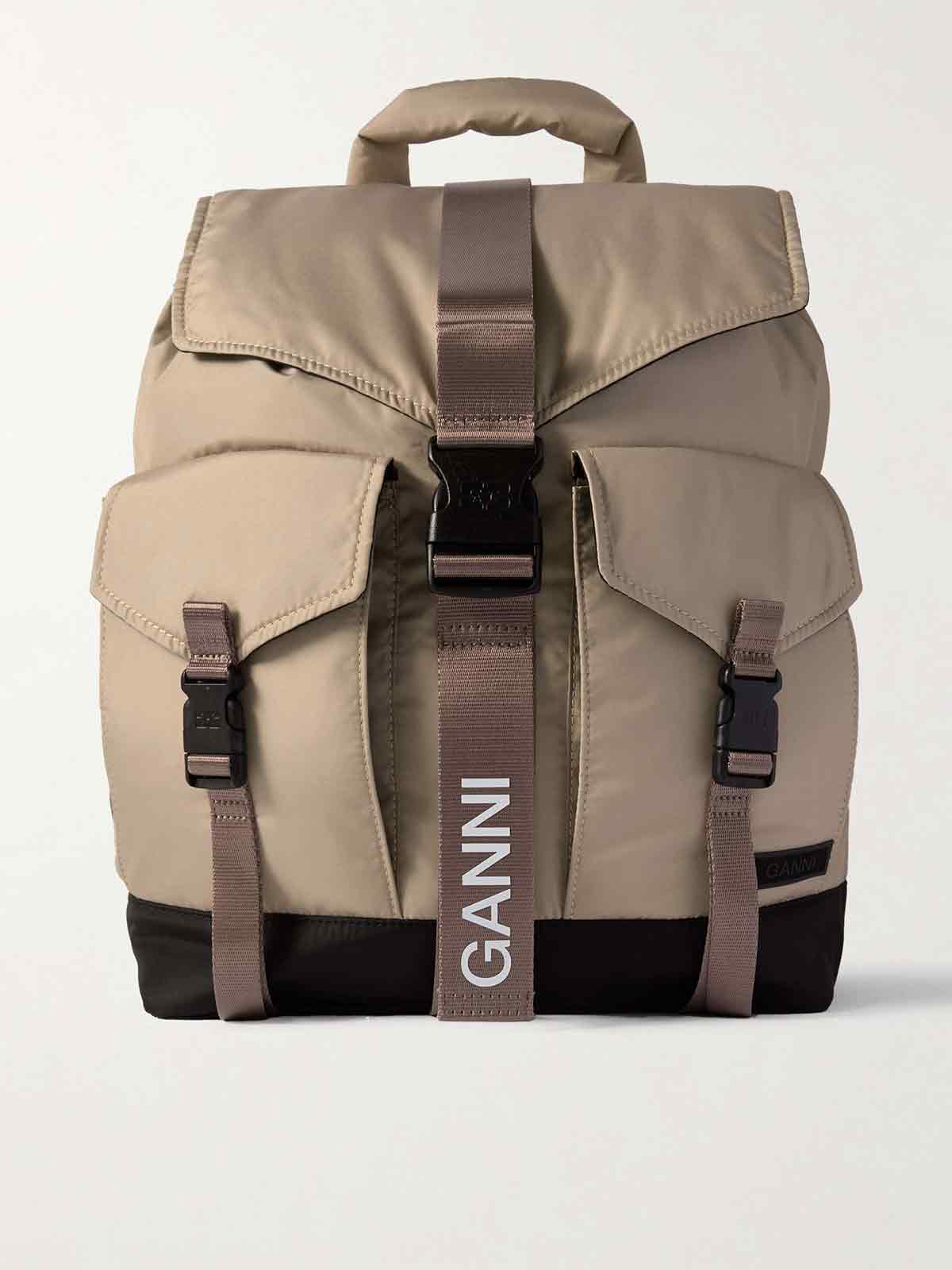 Recycled-shell backpack GANNI