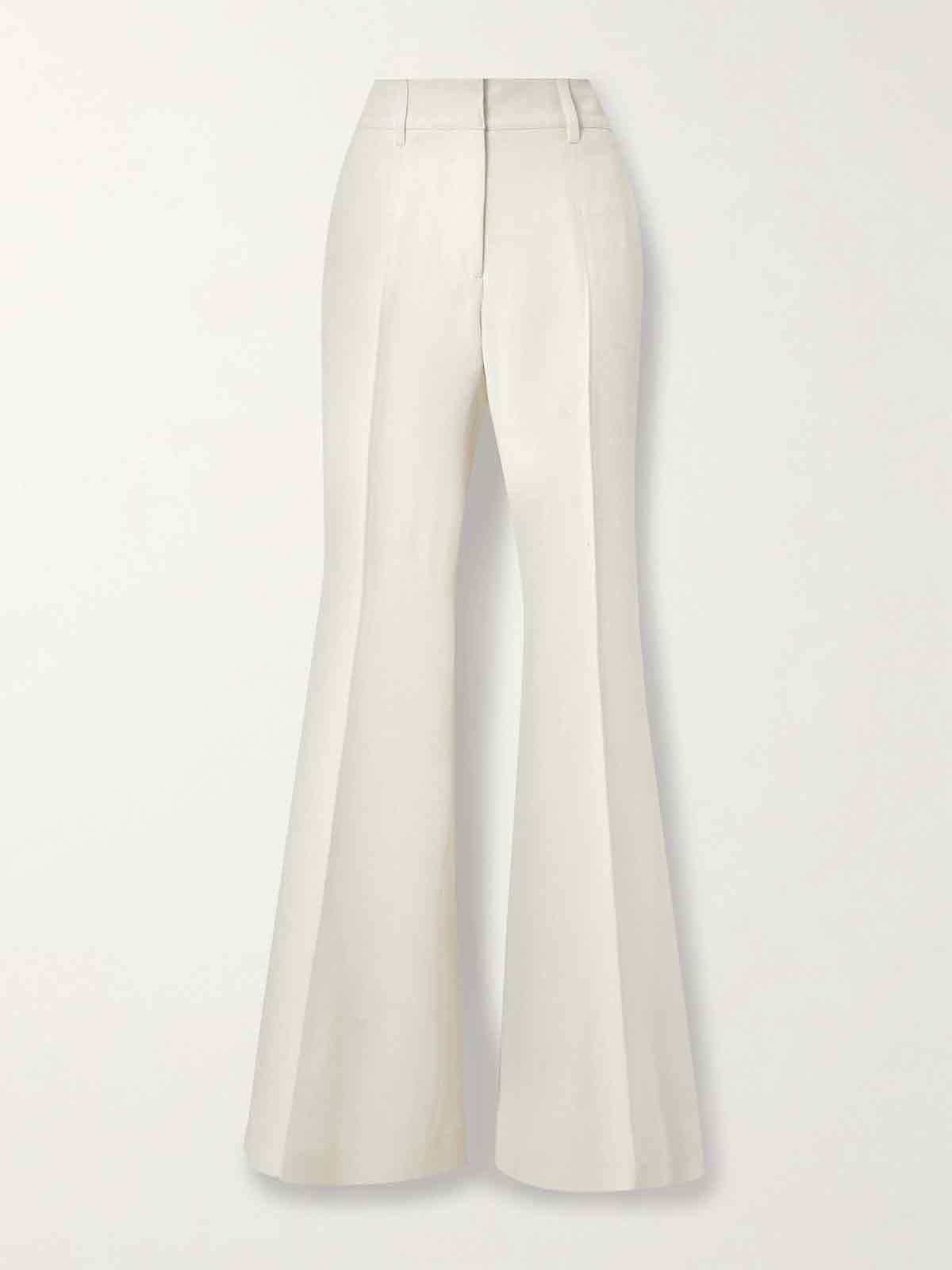 Rhein silk and wool-blend flared pants GABRIELA HEARST