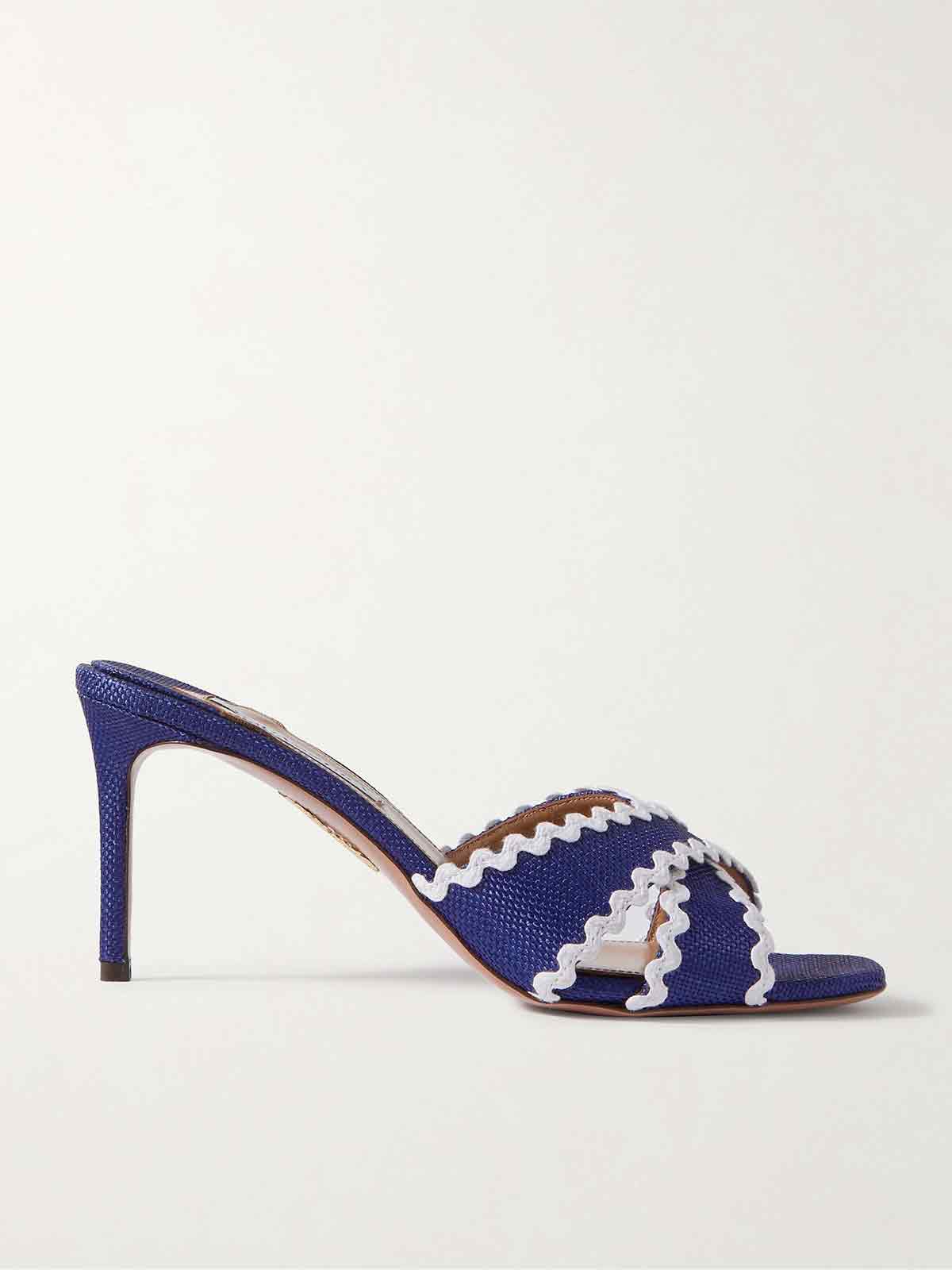 Ric Rac 75 raffia sandals AQUAZZURA