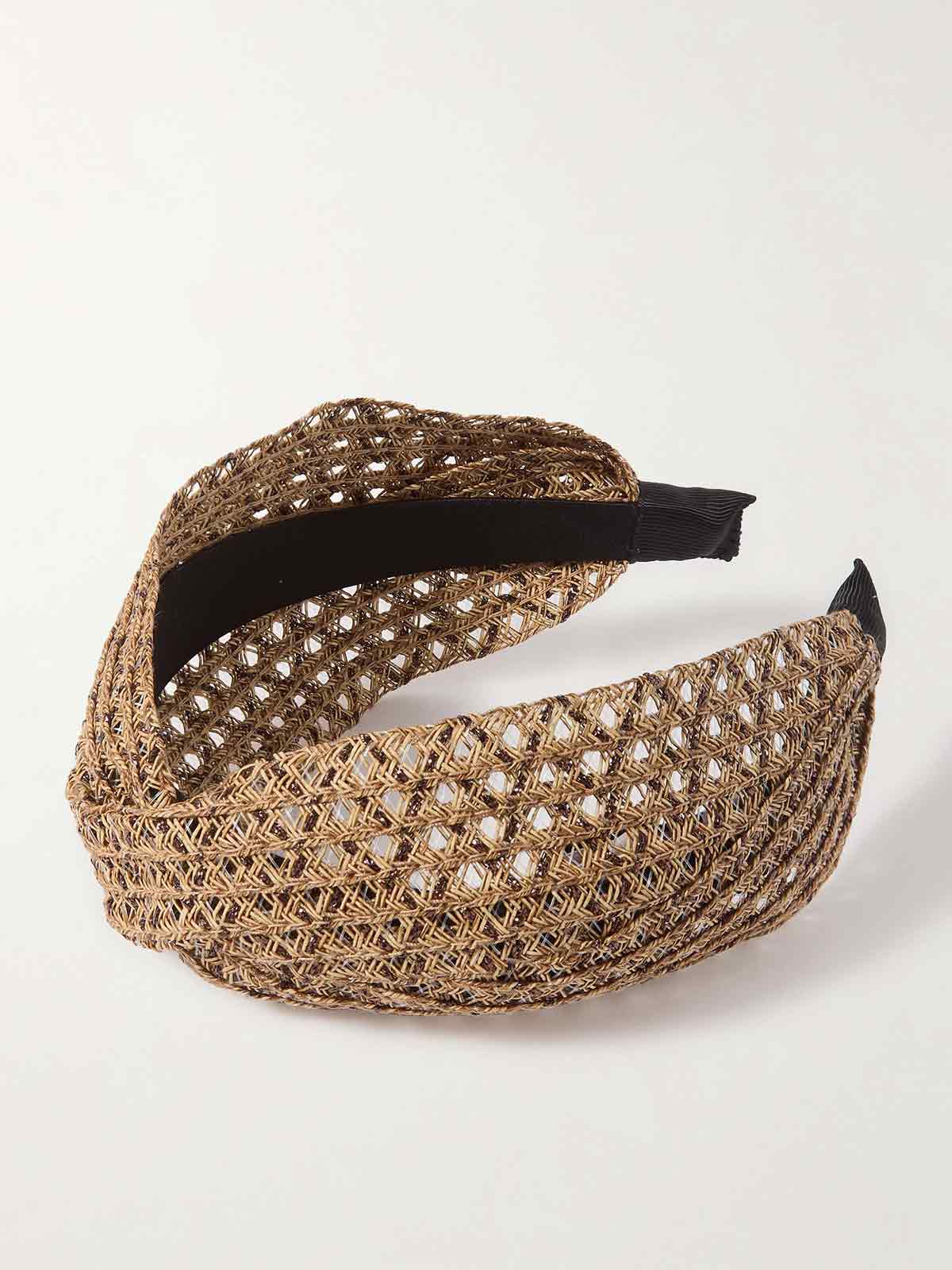 Rosanna metallic straw headband EUGENIA KIM