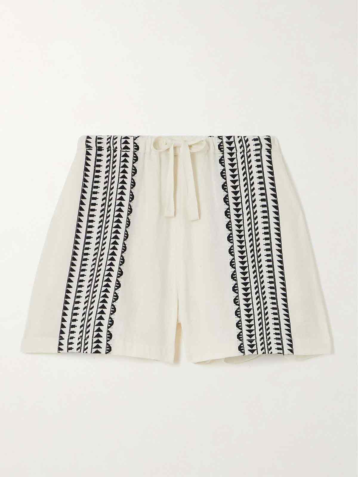 Safia striped cotton-blend shorts LEMLEM