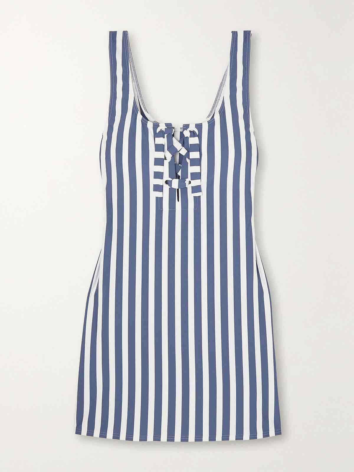 Samba Chicas lace-up striped coverup ERES