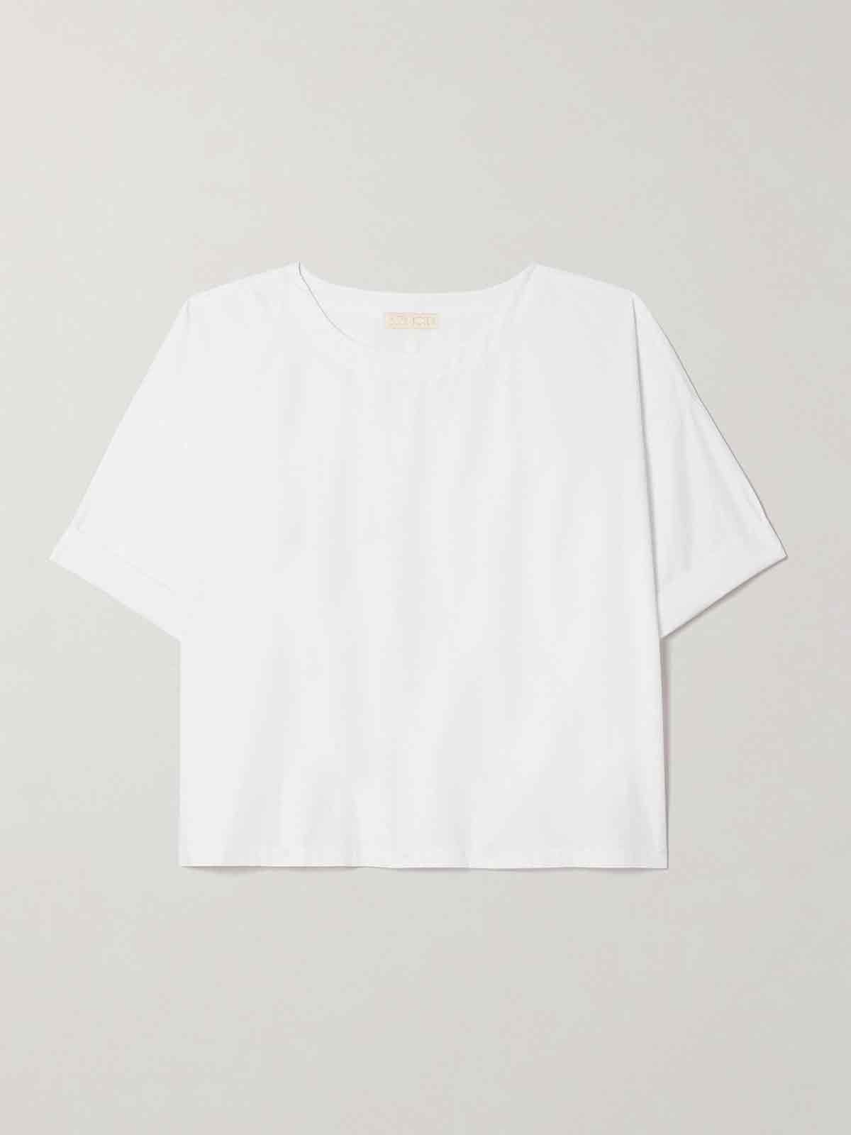 Saria cropped cotton-poplin T-shirt SUZIE KONDI