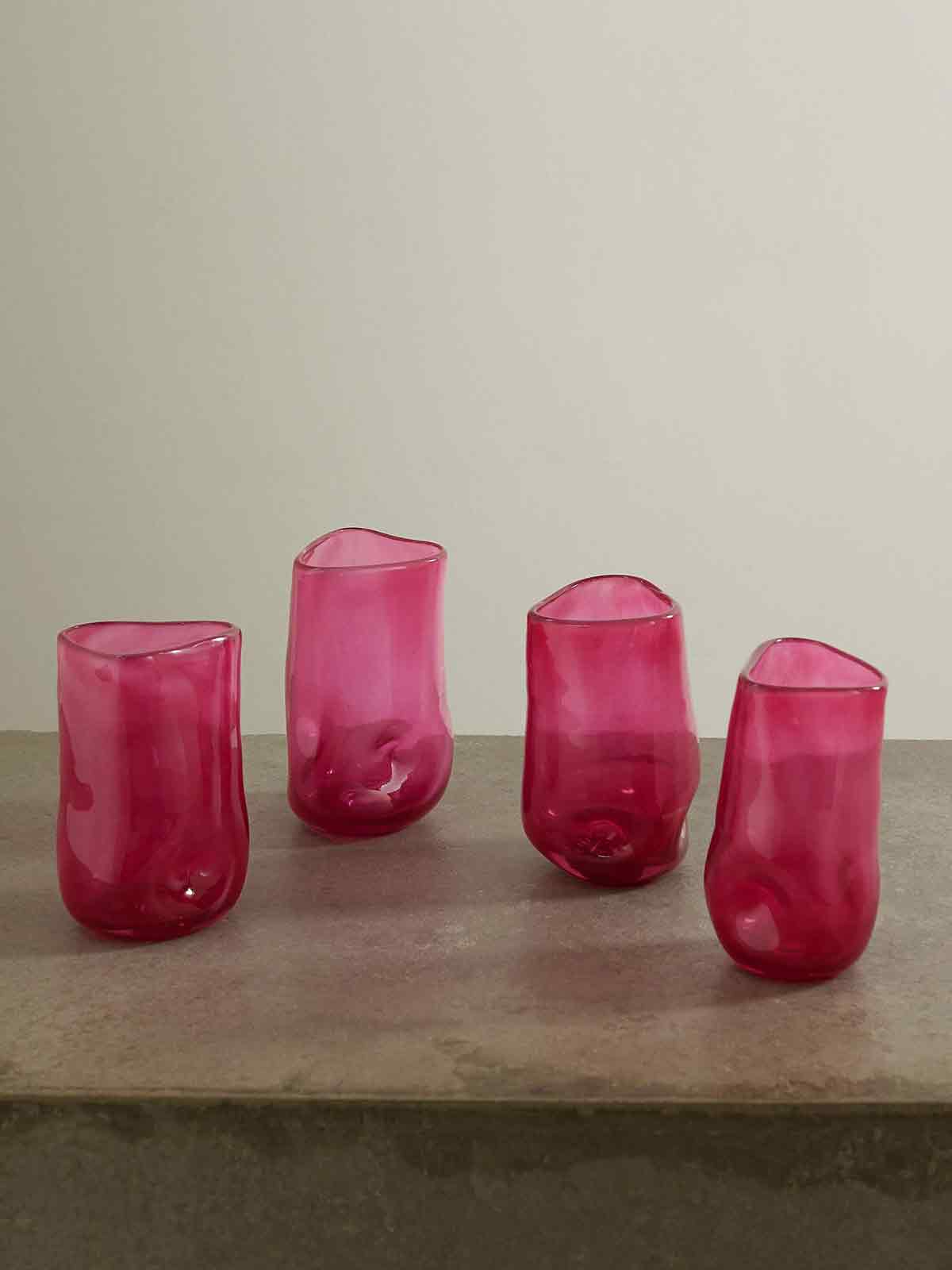 Set of four recycled-glass tumblers COMPLETEDWORKS