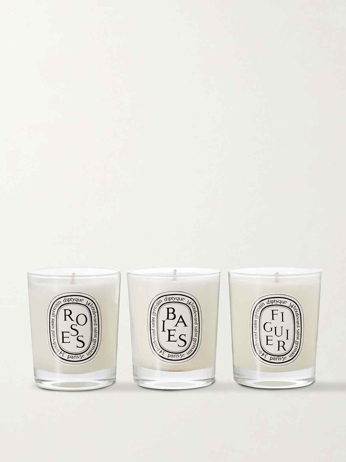 Set of three scented candles, 3 x 70g DIPTYQUE