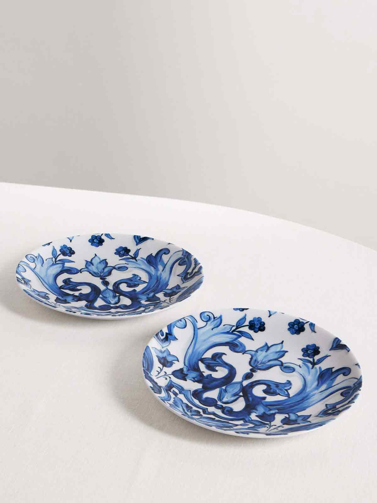 Set of two painted porcelain dessert plates DOLCE&GABBANA