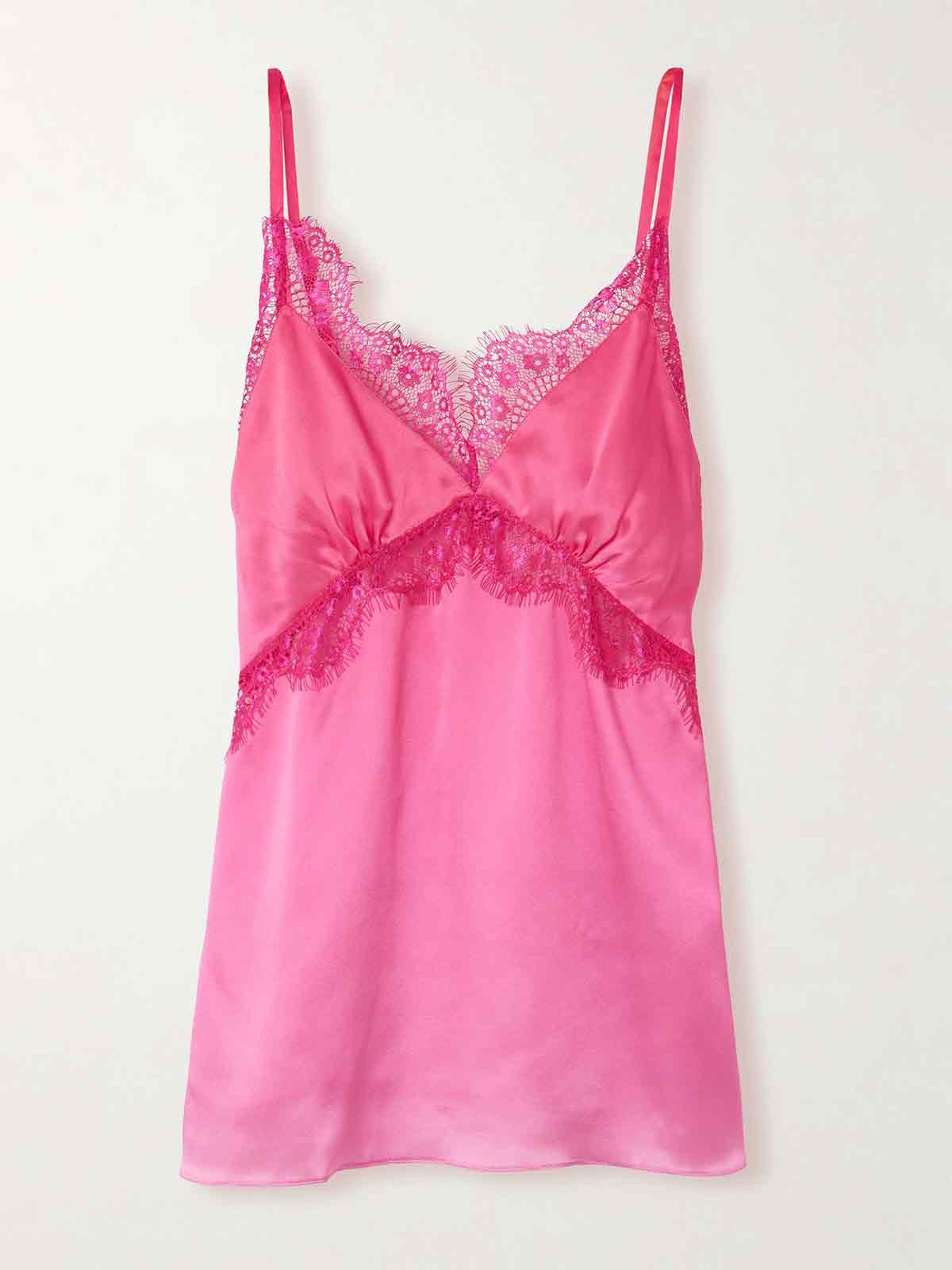 Shuki lace-trimmed silk-satin camisole DODO BAR OR