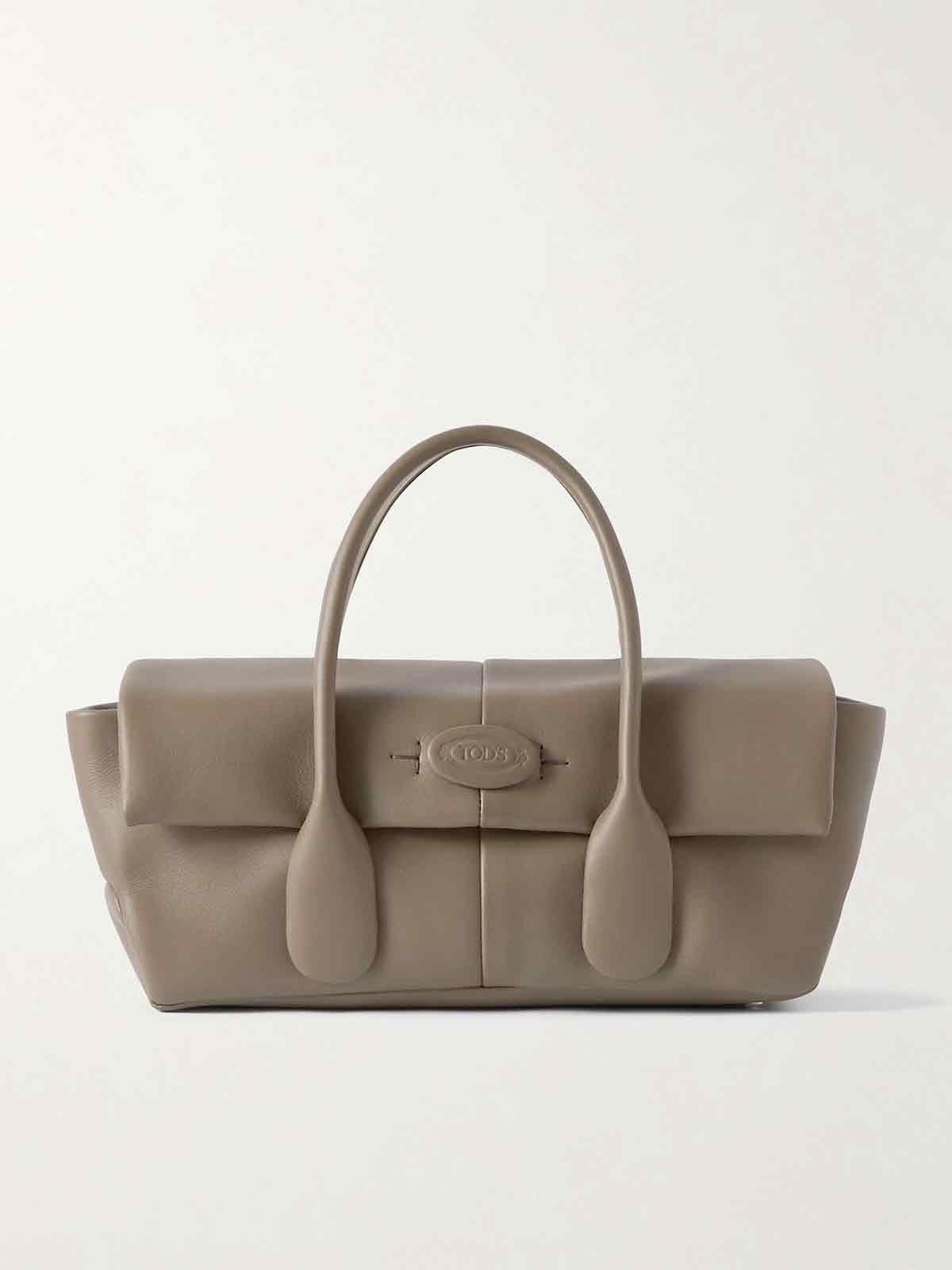 Small padded leather tote TOD'S