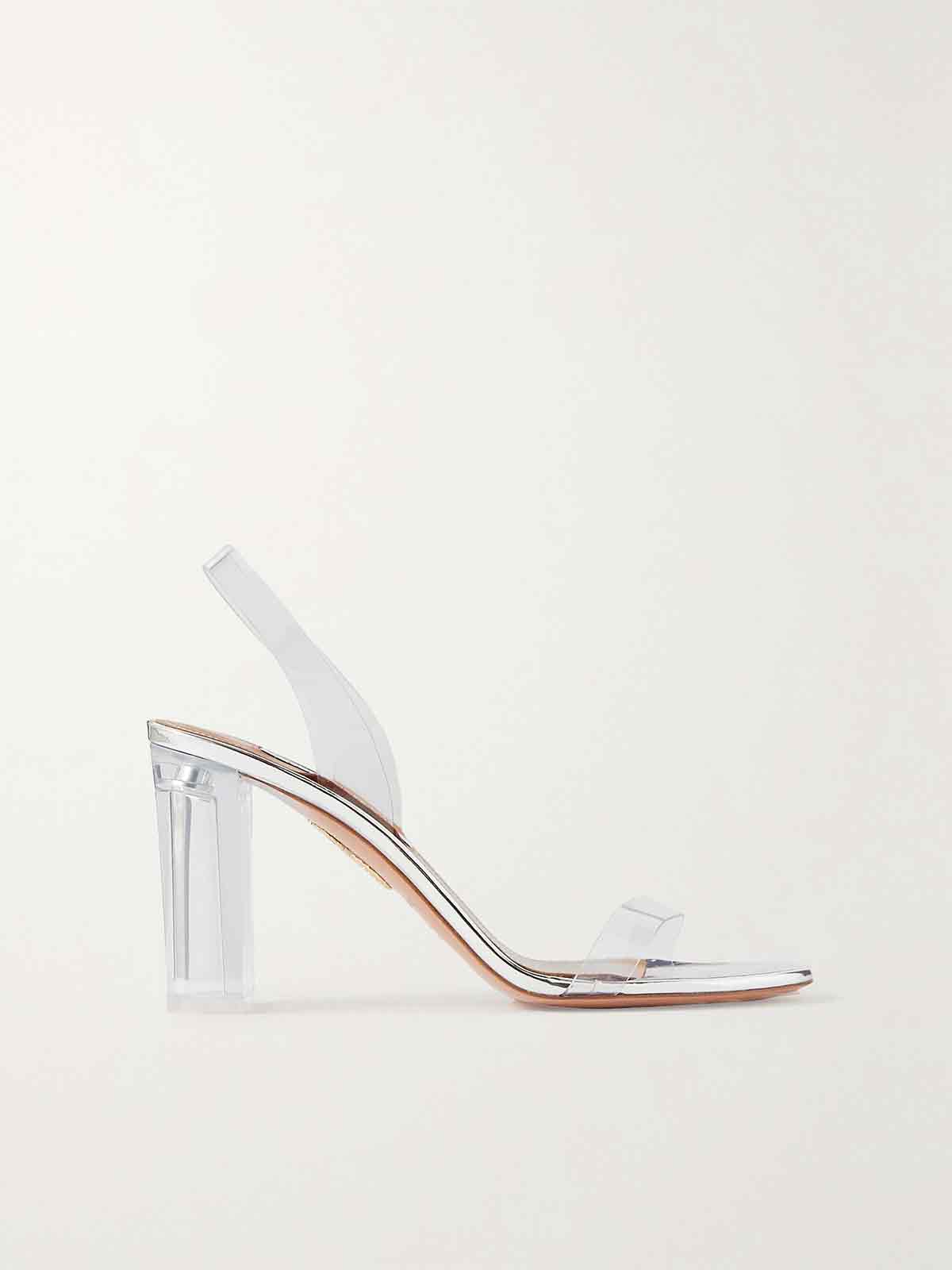 So Nude 85 PVC slingback sandals AQUAZZURA