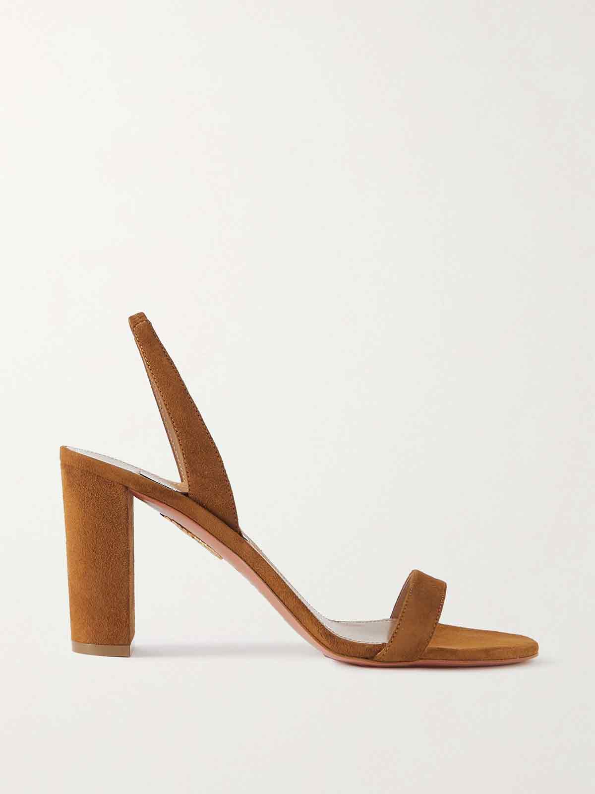 So Nude 85 suede slingback sandals AQUAZZURA