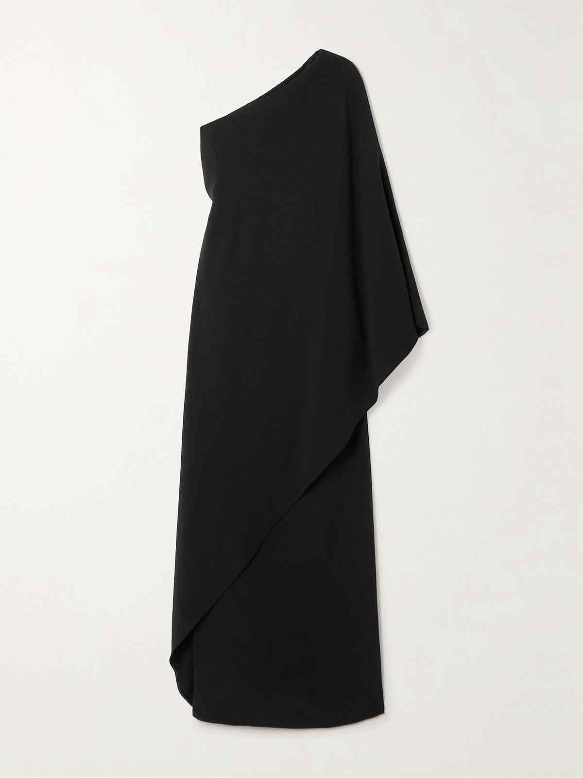 Sparrow one-sleeve draped silk-cady gown THE ROW