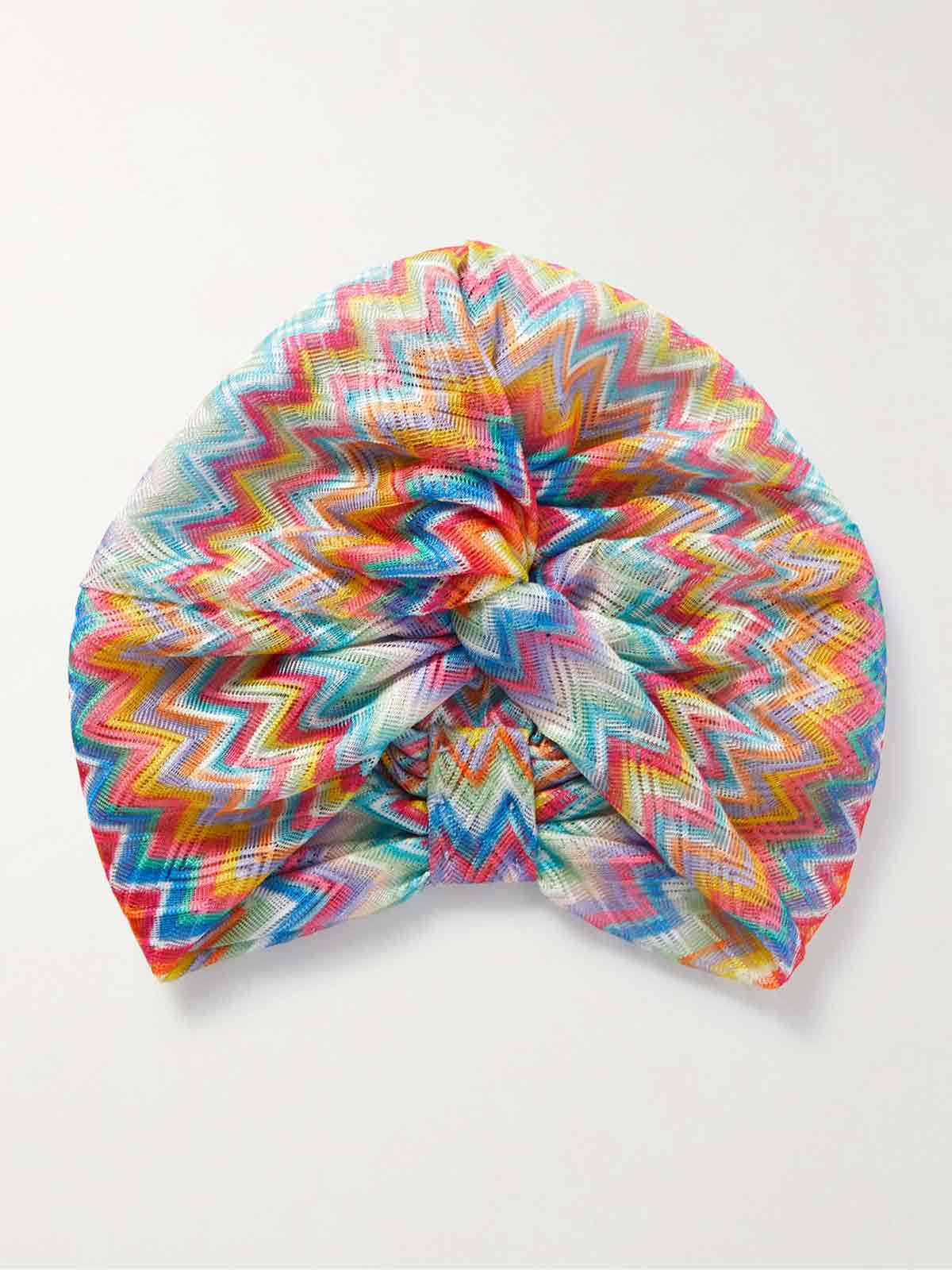 Striped crochet-knit turban MISSONI