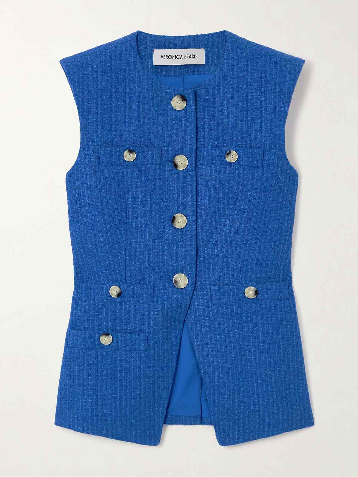 Tamara cotton-blend bouclé-tweed vest VERONICA BEARD