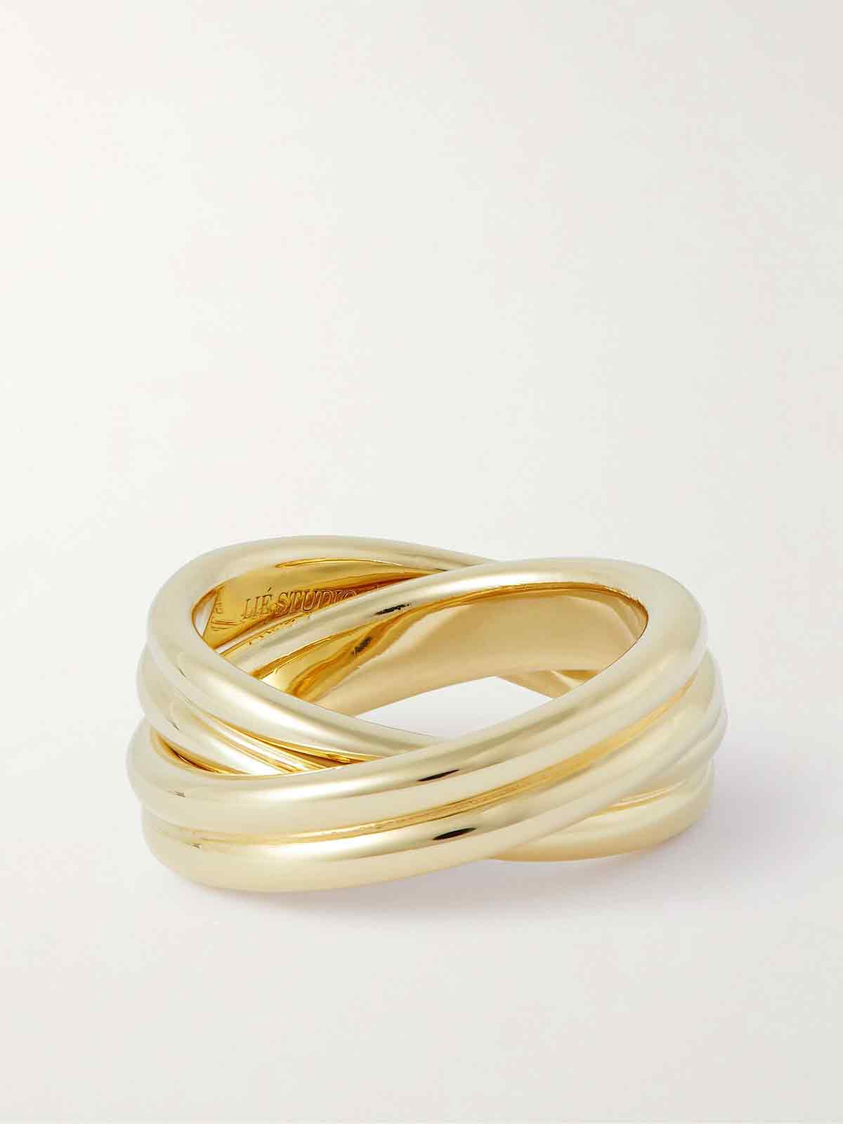 The Alice gold-plated ring LIÉ STUDIO