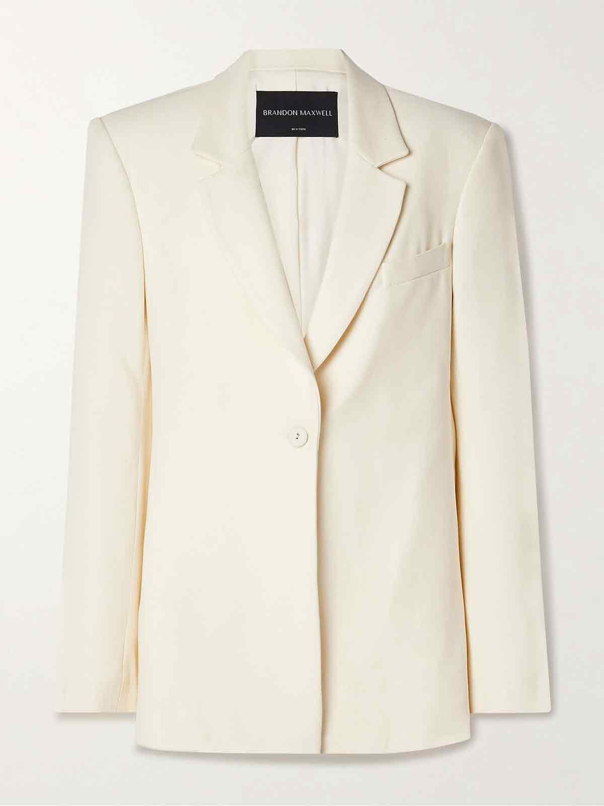 The Laila cape-effect wool and silk-blend blazer BRANDON MAXWELL