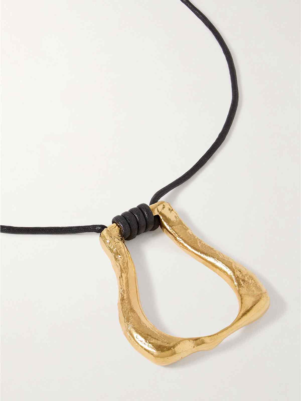 The Link of Wanderlust recycled gold-plated cord necklace ALIGHIERI