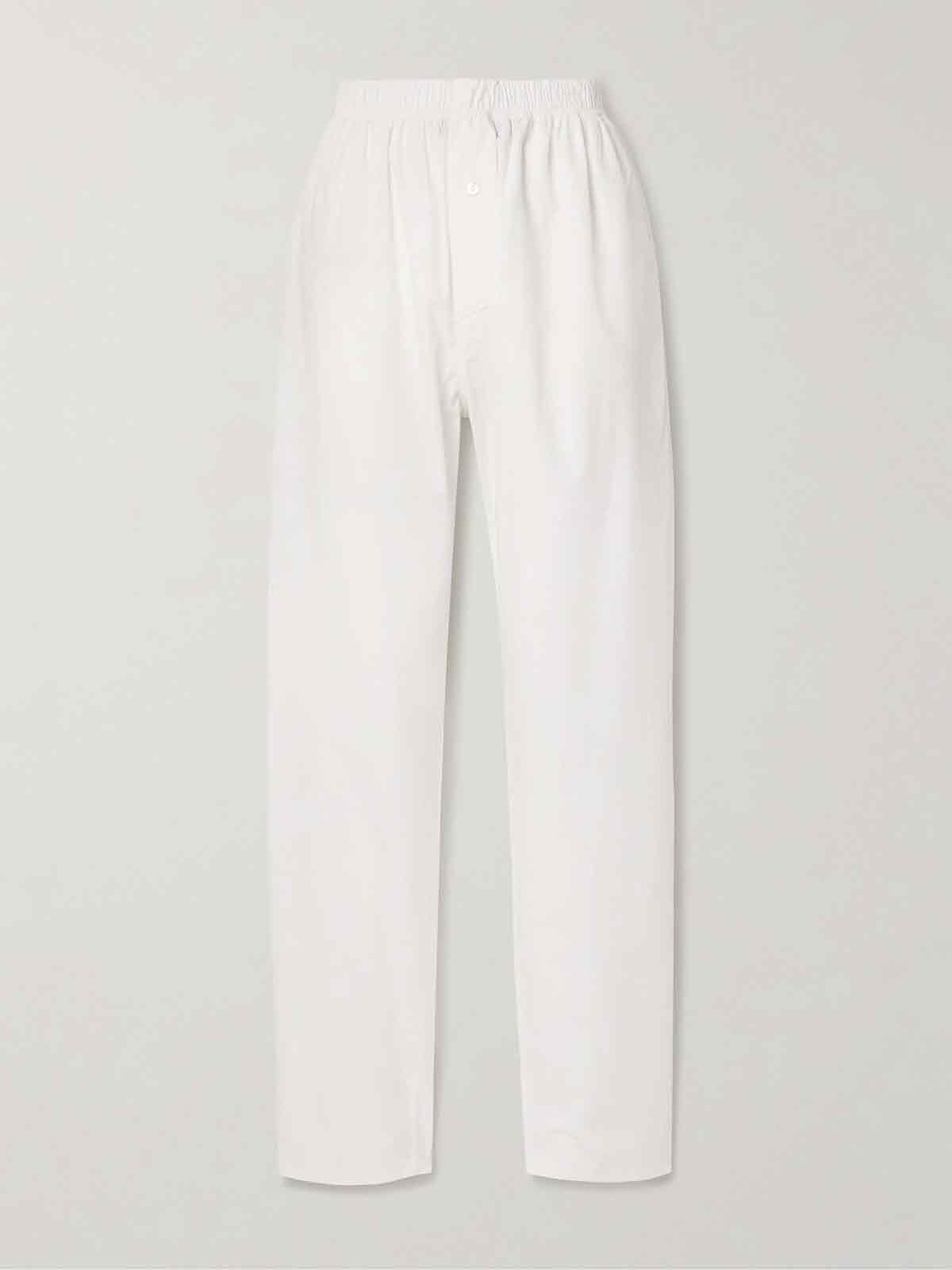 The Nicola cotton-poplin straight-leg pants INTERIOR