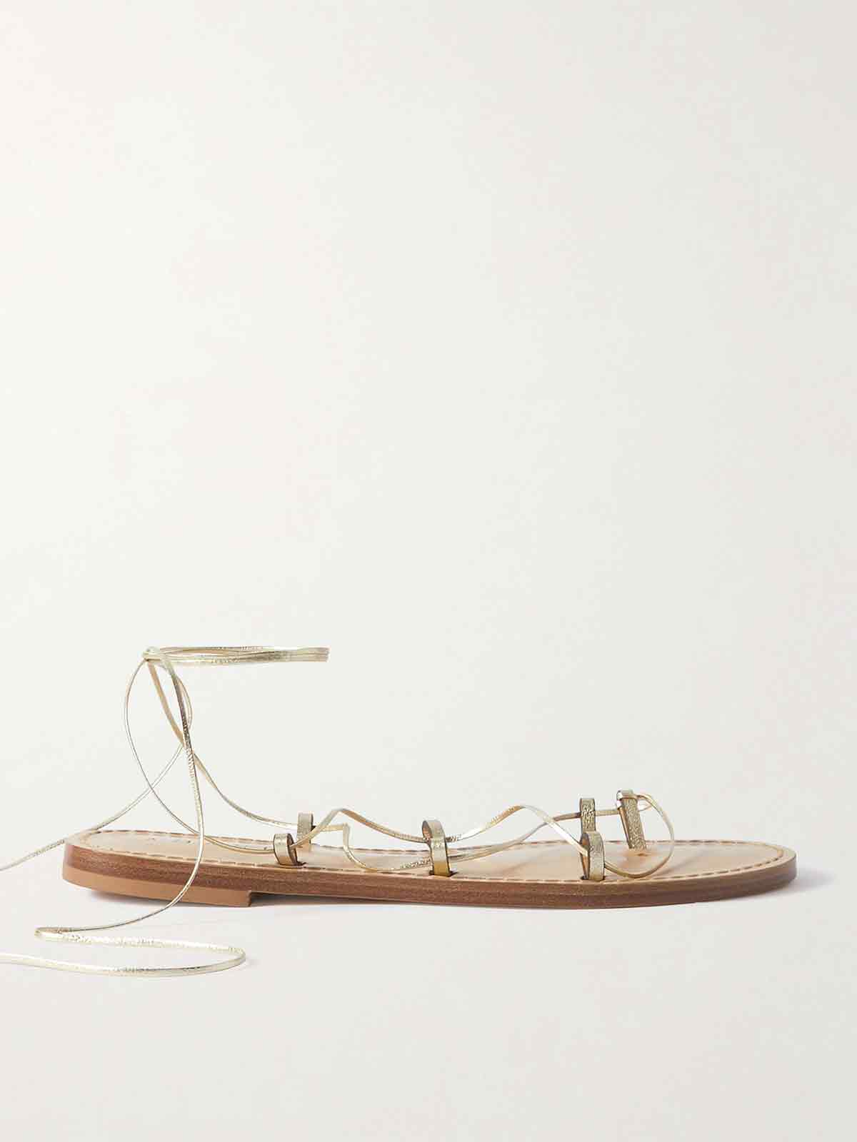 The Serengeti metallic leather sandals AMANU STUDIO