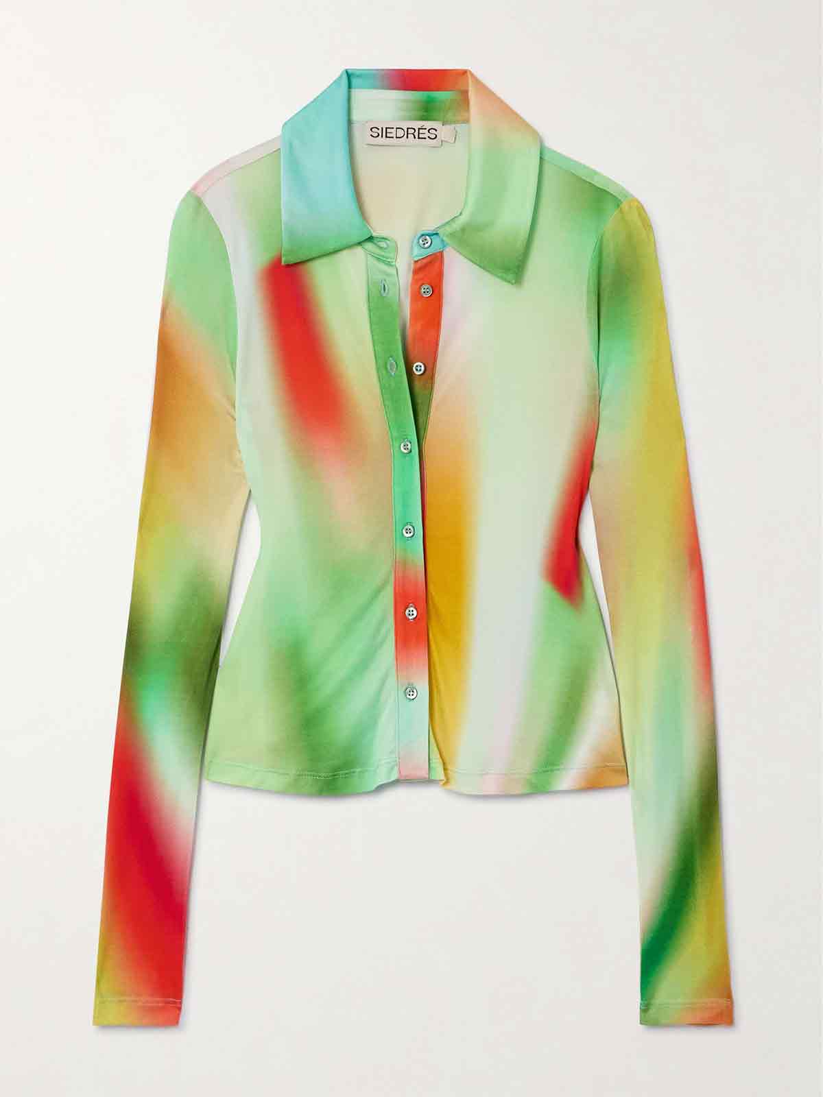 Tina printed satin-jersey shirt SIEDRÉS