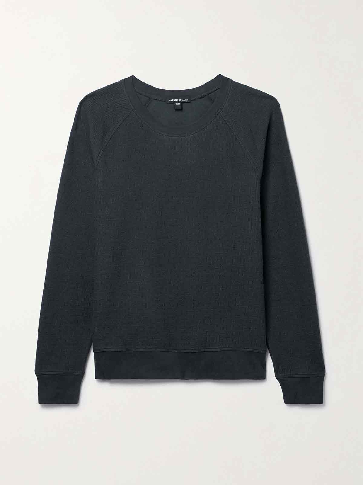 Waffle-knit cotton and cashmere-blend sweatshirt JAMES PERSE