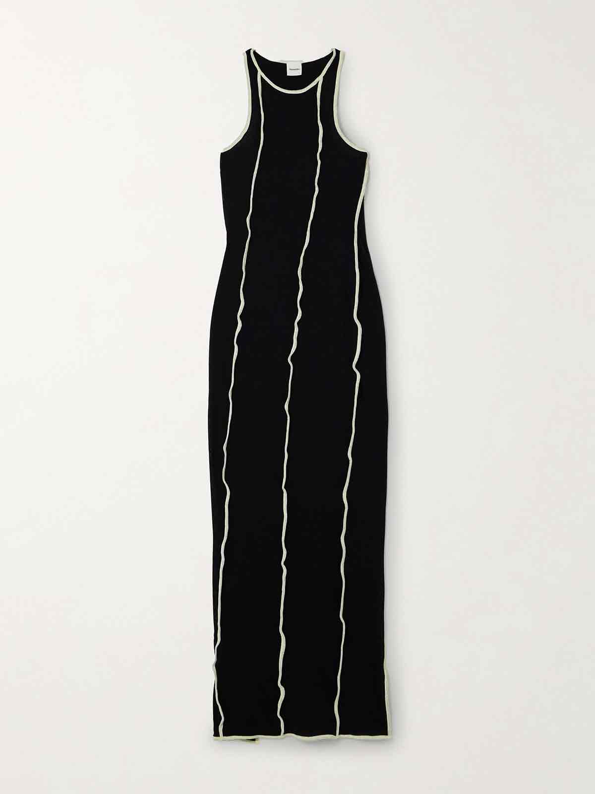 Wanda striped recycled-jersey maxi dress NANUSHKA