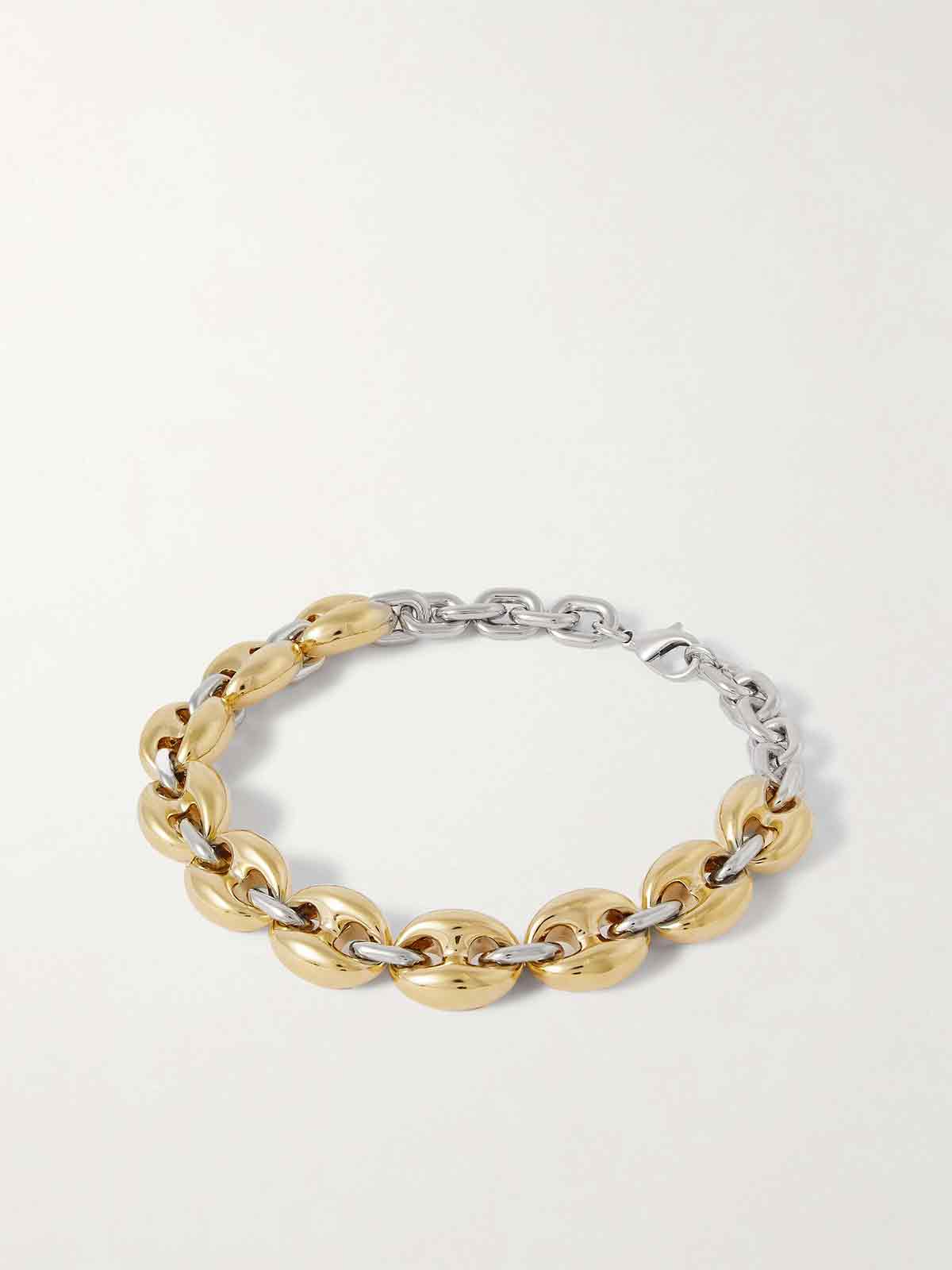 X Eight silver and gold-tone necklace RABANNE