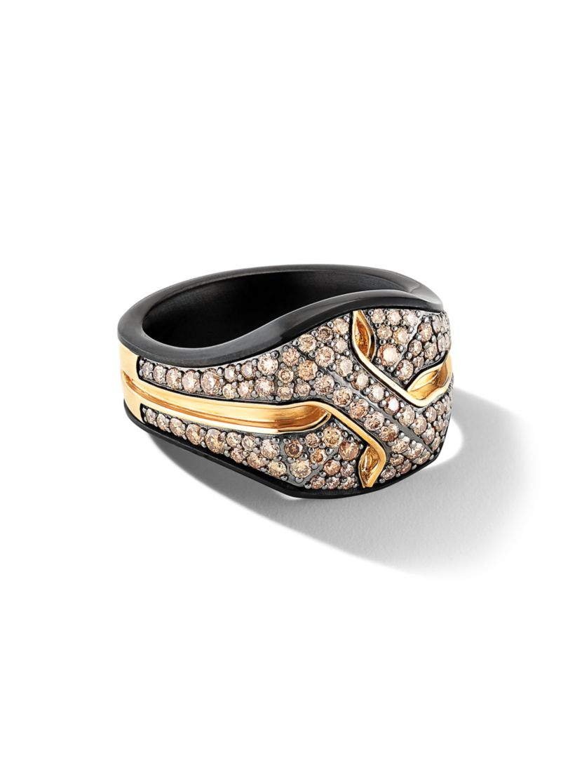 David Yurman Armory Signet Ring in Black Titanium