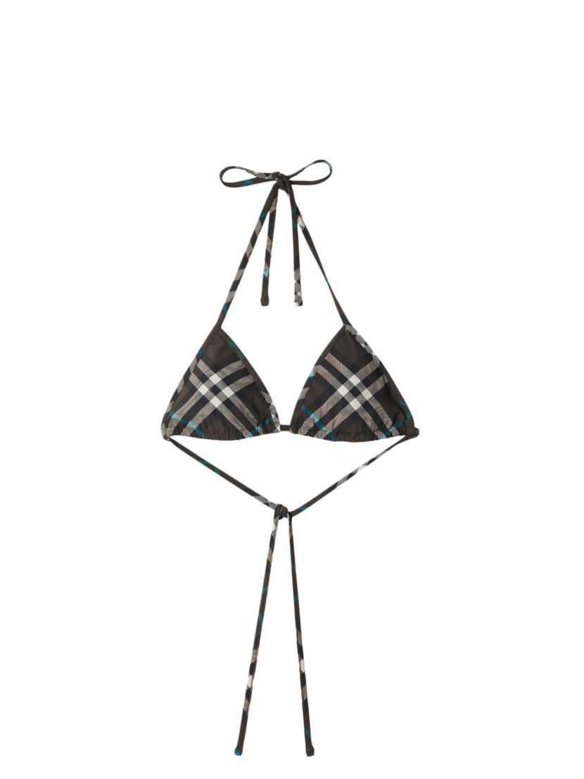 Burberry Check Triangle Bikini Top