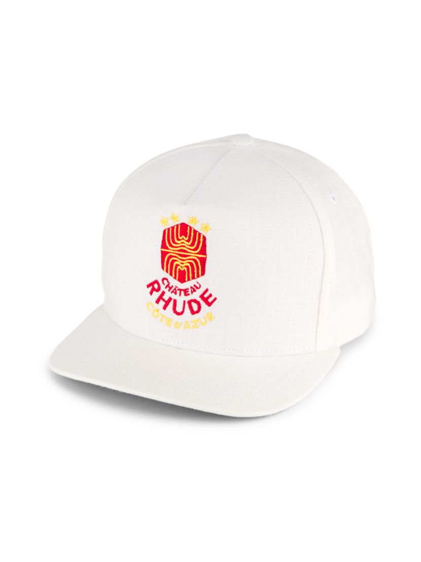 R H U D E Azur Linen Baseball Cap