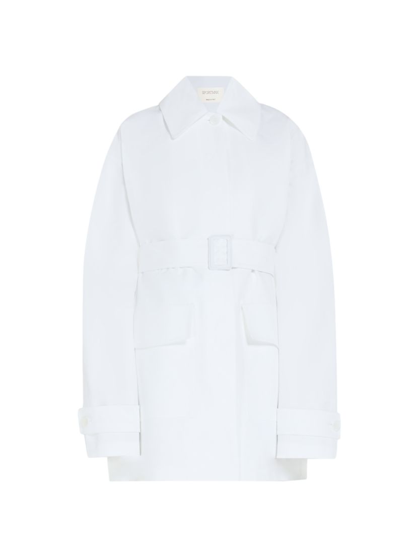 Sportmax Water-Resistant Cotton Belted Raincoat