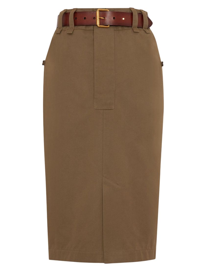 Saint Laurent Pencil Skirt in Cotton Twill