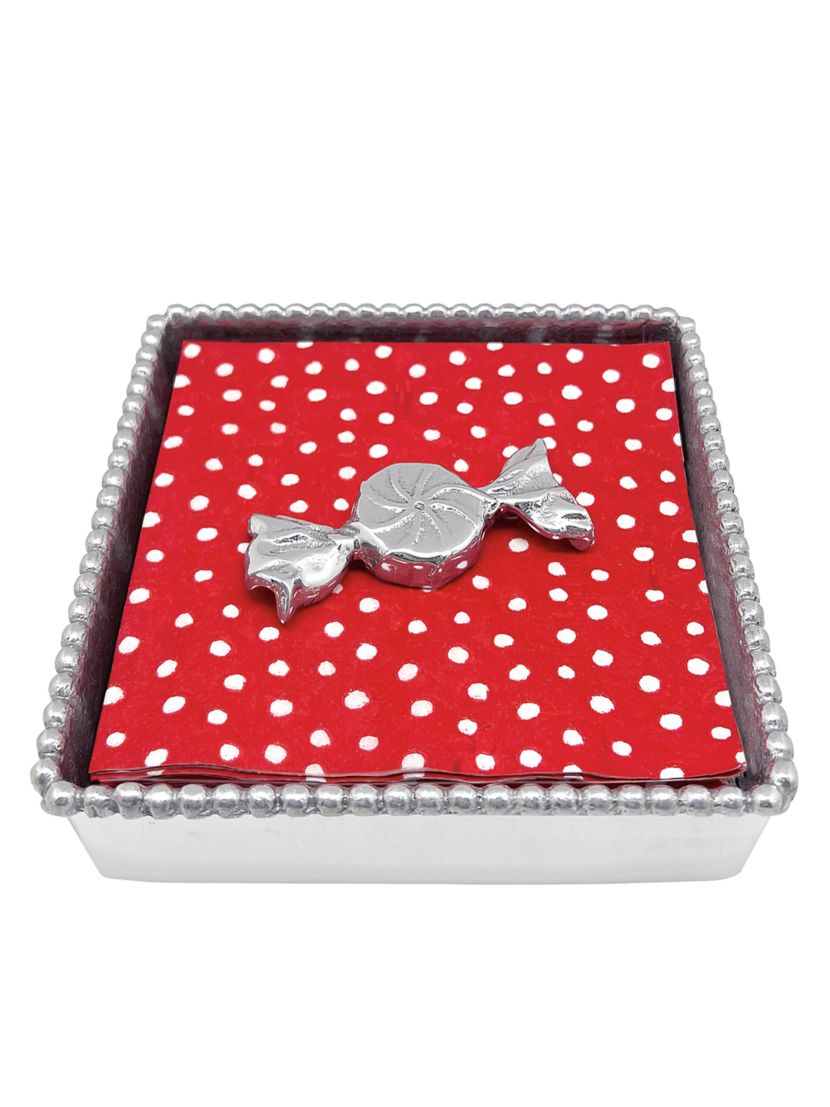 Mariposa Traditions Peppermint Beaded Napkin Box