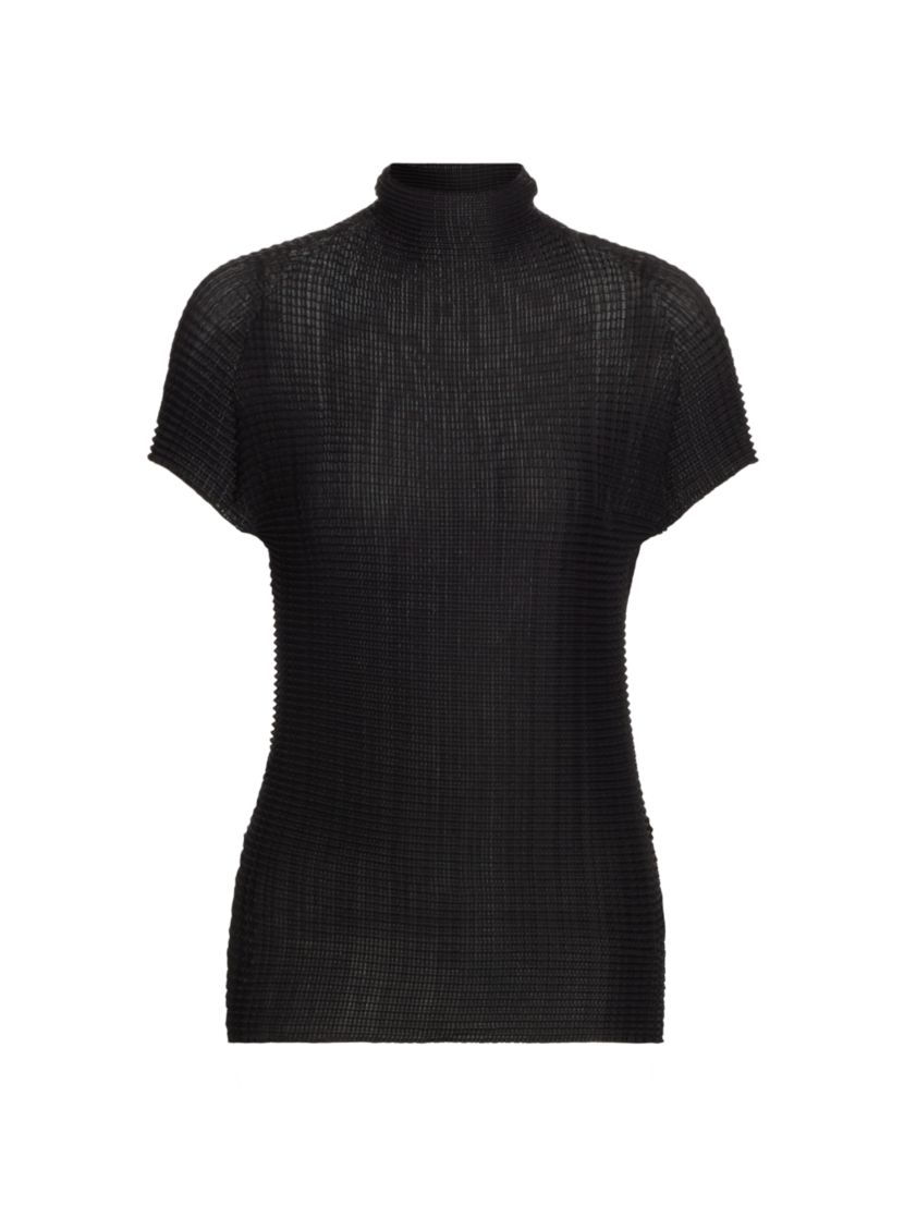 Pleats Please Issey Miyake Grasping The Formless Wooly Pleats Knit Blouse