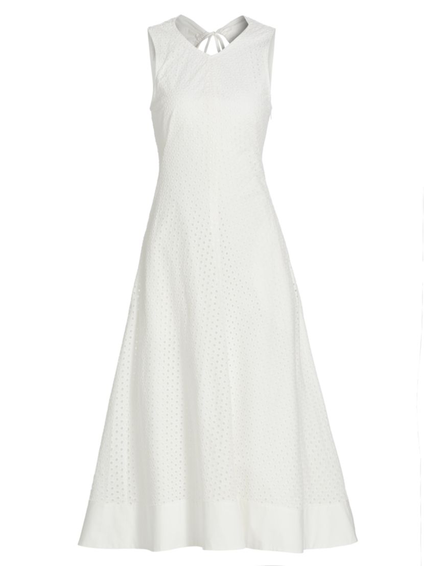 Proenza Schouler White Label Juno Cotton Broderie Anglaise Midi-Dress