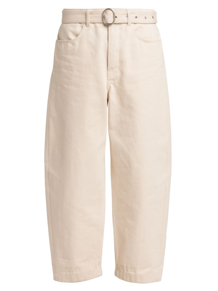 Jil Sander Belted Cotton Trousers