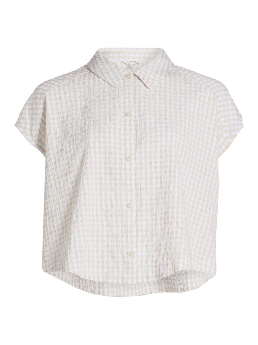 Splendid Gabrielle Gingham Cotton-Blend Top