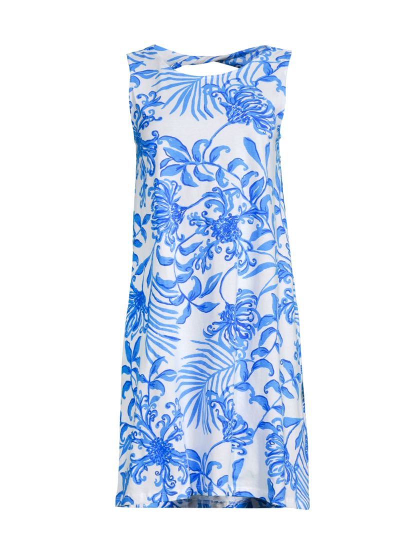 Lilly Pulitzer Eliza Cotton Twist-Back Shift Dress